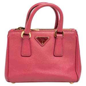 Prada Pink Saffiano Leather Galleria Tote