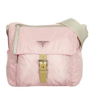 Prada Pink Nylon  Tessuto Shoulder Bag
