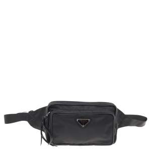 Prada Black Nylon Waist Belt Bag