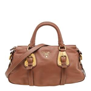 Pre Owned Prada Brown Soft Leather Satchel