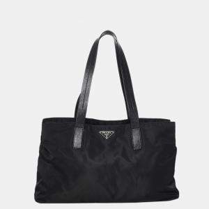 Pre Owned Prada Black Tessuto Shoulder Bag