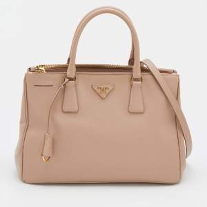 Prada Beige Leather Large Galleria Tote