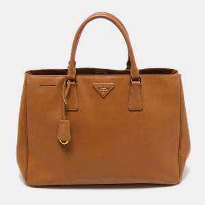 Prada Tan Saffiano Lux Leather Large Gardener's Tote