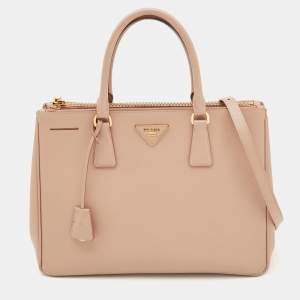 Prada Dusty Pink Saffiano Lux Leather Medium Galleria Tote