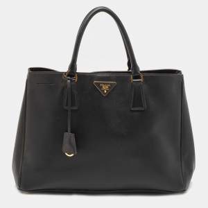 Prada Black Saffiano Leather Large Gardener's Tote