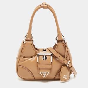 Prada Brown Moon Padded Leather Re-edition 2002 Bag 