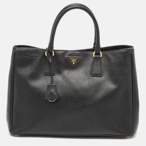 Prada Black Saffiano Lux Leather Extra Large Galleria Tote