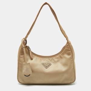 Prada Beige Tessuto Nylon Re-Edition 2000 Shoulder Bag