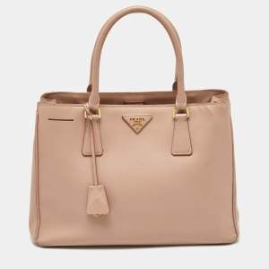Prada Pink Saffiano Lux Leather Galleria Tote