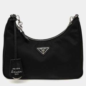 Pre Owned Prada Tesuto Chain Strap Hobo Bag