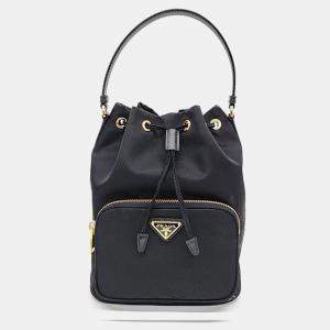 Pre Owned Prada Re-Nylon Bucket Tote/Crossbody Bag (1BH038)
