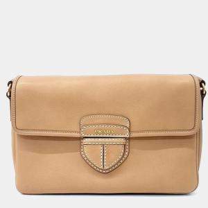 Prada Beige Leather City Calf Crossbody Bag