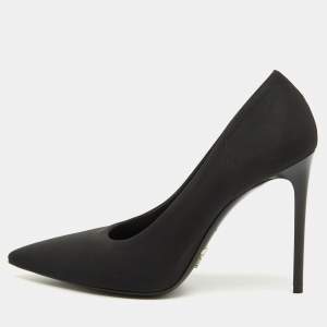 Prada Black Fabric Pointed Toe Pumps Size 36