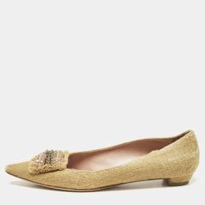 Prada Brown Wool Smoking Slippers Size 38.5