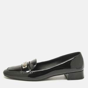 Prada Black Patent Leather Loafers Pumps Size 40