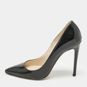 Prada Black Patent Leather Pointed Toe Pumps Size 36