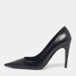 Prada Black Leather Pointed Toe Pumps Size 38