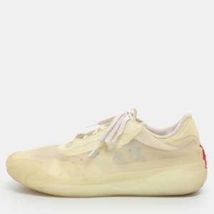 Pre Owned Prada x Adidas Luna Rossa Size 40 2/3 Beige Nylon Sneakers