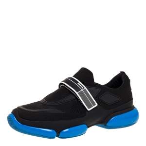 Pre Owned Prada Monochrome Mesh Cloudbust Low Top Sneakers Size 39.5