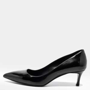 Prada Black Patent Leather Pointed Toe Pumps Size  36