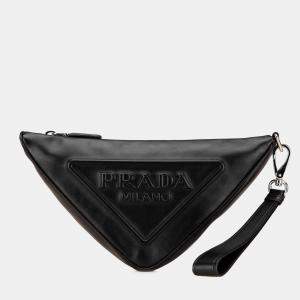 Grace Lux Triangle Logo Embossed Triangle Wristlet Pouch