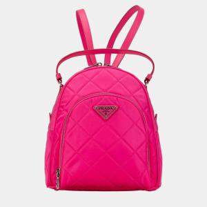 Prada Pink Tessuto Impuntu Backpack