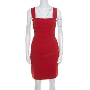 Preen by Thornton Bregazzi Ruby Red Asymmetric Bandage Detail Dew Bodycon Dress L