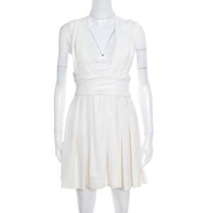 Preen by Thornton Bregazzi White Stretch Bandeau Harness Dress L