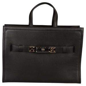 Proenza Schouler Black Leather Large PSII Wide Tote