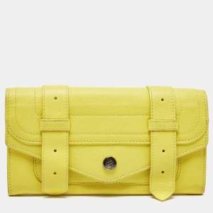 Proenza Schouler Yellow Leather PS1 Continental Wallet