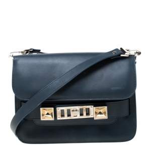 Proenza Schouler Navy Blue Leather Mini Classic PS11 Shoulder Bag