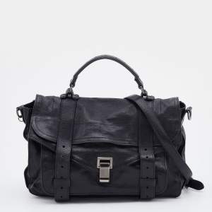 Proenza Schouler Black Leather PS1 Satchel