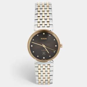 Rado Brown Diamond Two-Tone Stainless Steel Florence R48913763 Women's Wristwatch 30 mm