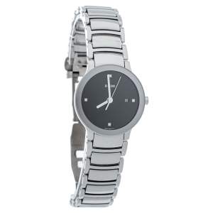 Rado Black Stainless Steel Diamond Centrix 111.0928.3 Women's Wristwatch 28 mm