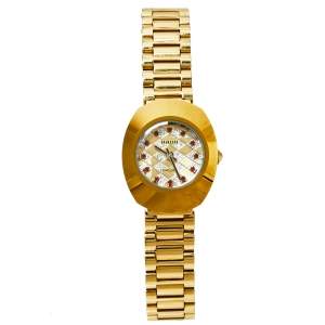 Rado Gold Tone Stainless Steel DiaStar The Original 1741 Quartz Women's Wristwatch 21 MM