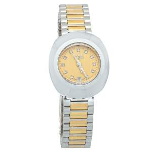 Rado Gold Tungsten Carbide & Two Tone Stainless Steel DiaStar R12307304 Women's Wristwatch 27mm