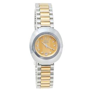Rado Gold Tungsten Carbide & Two Tone Stainless Steel DiaStar R12307304 Women's Wristwatch 27 mm
