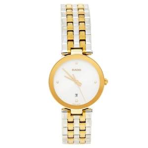 Rado Silver Gold Tone Stainless Steel Florence R48872723 Women's Wristwatch 28 MM