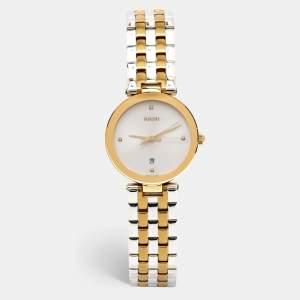 Rado Silver Two Tone Stainless Steel Florence 111.3872.2 Women's Wristwatch 28 mm