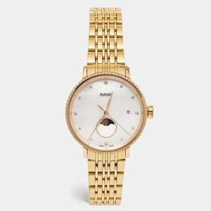 Rado Mother of Pearl Diamond Rose Gold Plated Stainless Steel Coupole R22884923 Women's Wristwatch 34 mm