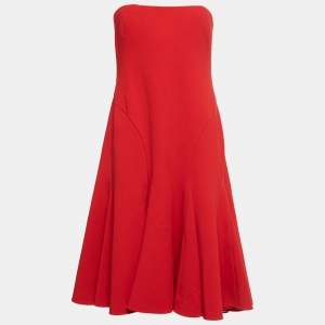 Ralph Lauren Collection Red Strapless Flared Short Dress M