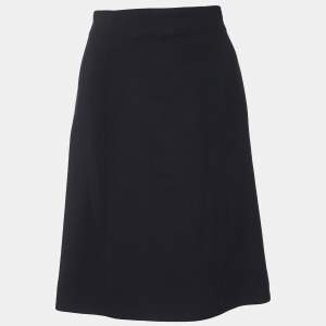Ralph Lauren Collection Black Wool A-Line Skirt L