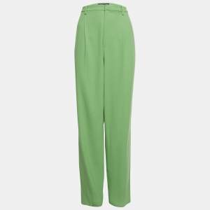 Pre Owned Ralph Lauren Green Wool Straight Leg Trousers M