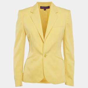 مملوكة مسبقًا Ralph Lauren Purple Label Yellow Wool Blazer S