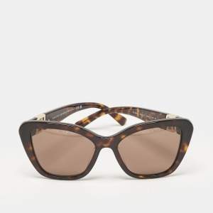 Ralph Lauren Tortoise Brown RL8216U Logo Cat Eye Sunglasses