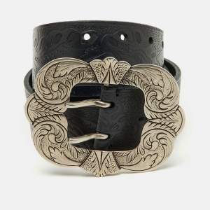 Ralph Lauren Navy Blue Leather Buckle Belt S