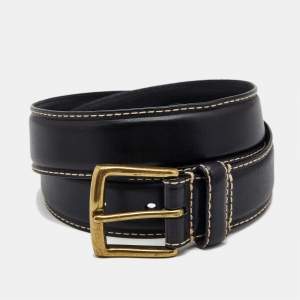 Ralph Lauren Black Leather Buckle Belt 80CM