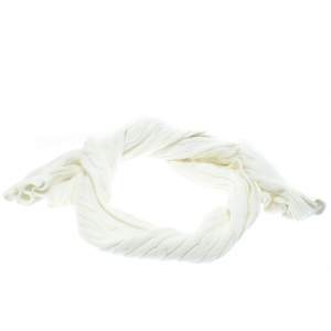 Ralph Lauren White Cotton Cable Knit Muffler