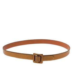 Ralph Lauren Gold Leather Buckle Belt 100CM