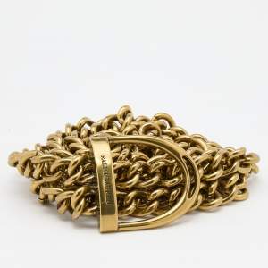 Ralph Lauren Metallic Brass Metal Chain Link Belt